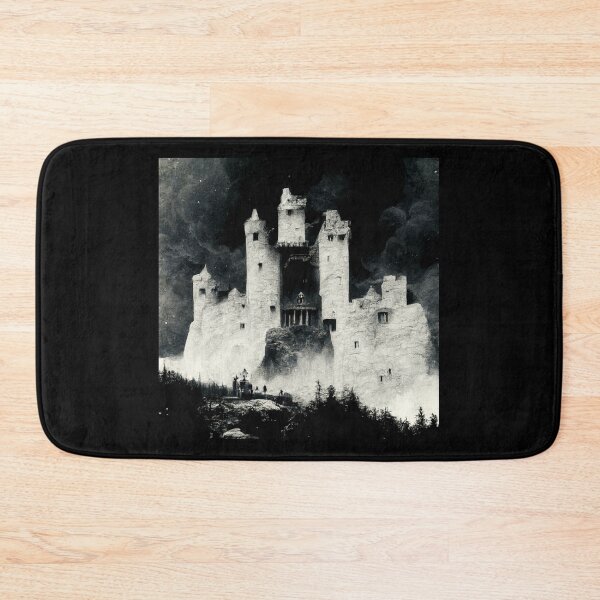 Item preview, Night Paint Of A Mountain Castle In A Forest designed and sold by ZGigerBarker.