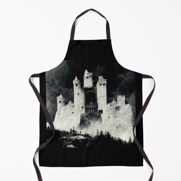 Item preview, Night Paint Of A Mountain Castle In A Forest designed and sold by ZGigerBarker.