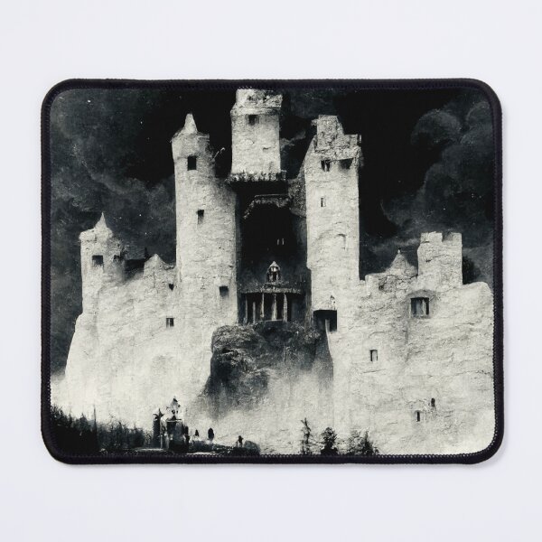 Item preview, Night Paint Of A Mountain Castle In A Forest designed and sold by ZGigerBarker.