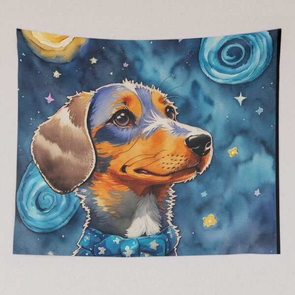Item preview, Van gogh Starry Night Dachshund designed and sold by Vangoholic.