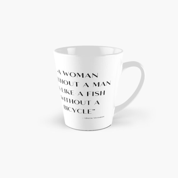 Vista previa del artículo con la obra «Una mujer sin un hombre es como un pez sin bicicleta», diseñado y vendido por moriahvanta.
