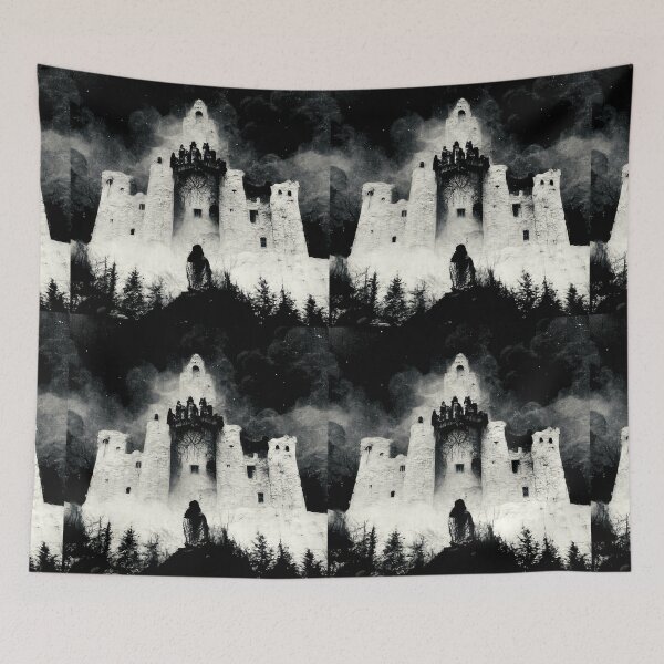 Item preview, Apparition In The Forest At A Mountain Castle In A Forest designed and sold by ZGigerBarker.