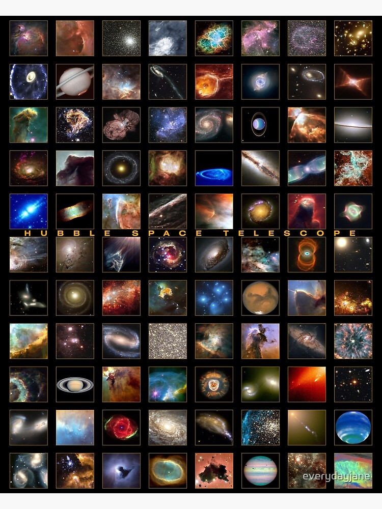Disover Hubble Space Telescope Collage Premium Matte Vertical Poster