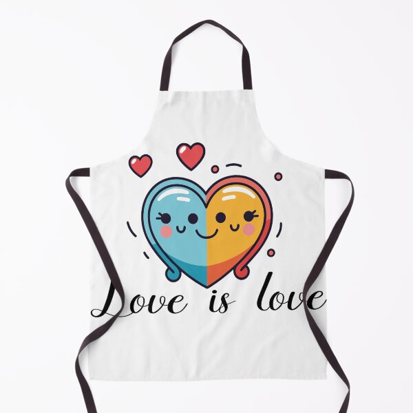 Artikelvorschau, Karikatur von zwei miteinander verschmolzenen Herzen mit dem Text „Love is Love“ entworfen und verkauft von janedewaard.