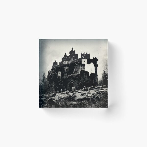 Item preview, Mountain Castle In A Barren Landscape designed and sold by ZGigerBarker.