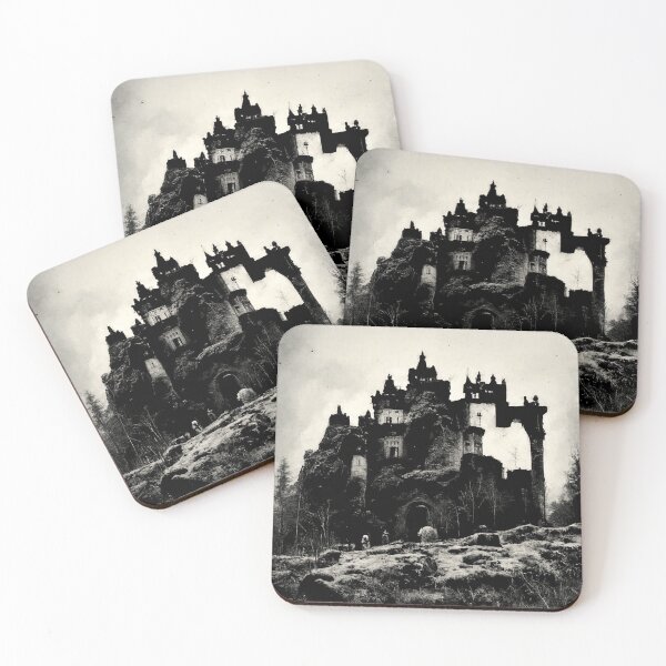 Item preview, Mountain Castle In A Barren Landscape designed and sold by ZGigerBarker.