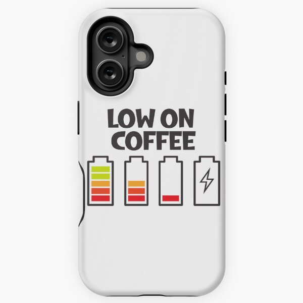 Item preview, Low On Coffee Social Battery designed and sold by ArtFromBeyond.