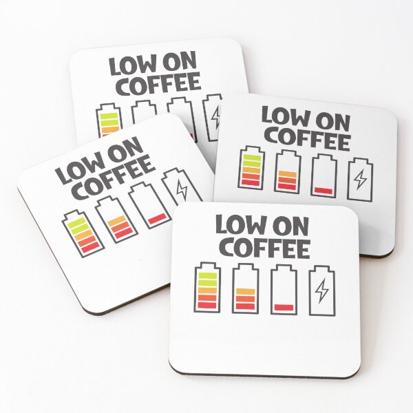 Item preview, Low On Coffee Social Battery designed and sold by ArtFromBeyond.