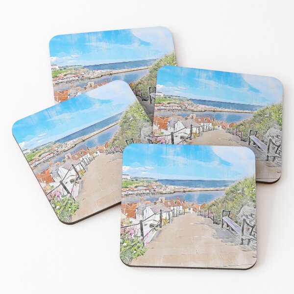 Item preview, Whitby Abbey - 199 Steps - Watercolour Style designed and sold by imftrading.