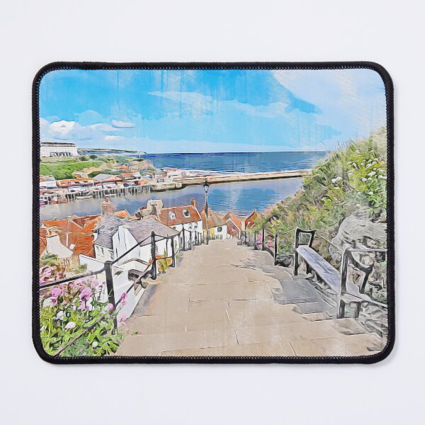 Item preview, Whitby Abbey - 199 Steps - Watercolour Style designed and sold by imftrading.