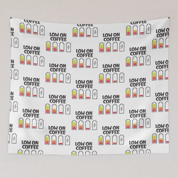 Item preview, Low On Coffee Social Battery designed and sold by ArtFromBeyond.
