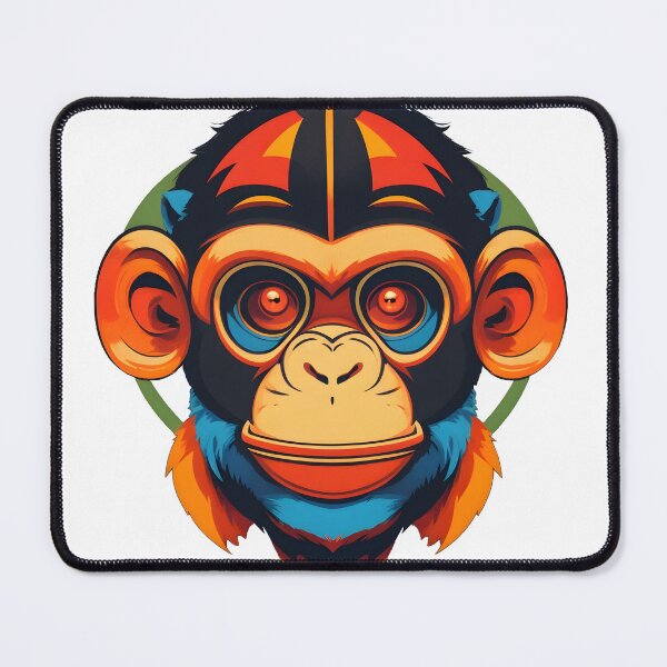 Item preview, trippy monkey designed and sold by BearsAndSkulls.