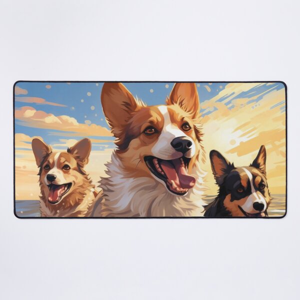 Item preview, Three Happy Corgis designed and sold by CatCoconut-Art.
