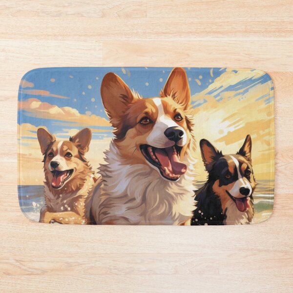 Item preview, Three Happy Corgis designed and sold by CatCoconut-Art.