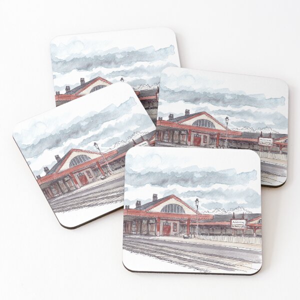 Item preview, Aviemore Train Station Watercolour designed and sold by Tom Napper Design.