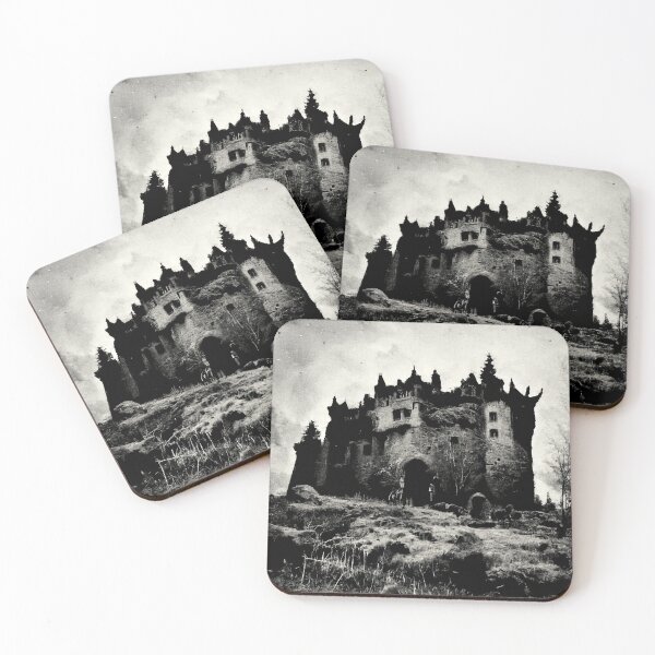 Item preview, Creepy Mountain Castle In A Haunted Barren Landscape designed and sold by ZGigerBarker.