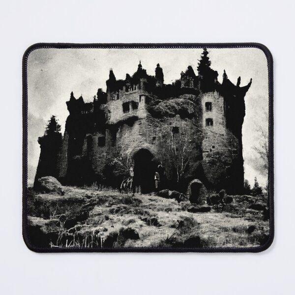 Item preview, Creepy Mountain Castle In A Haunted Barren Landscape designed and sold by ZGigerBarker.
