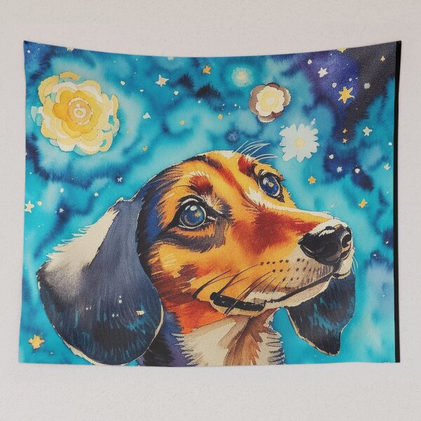 Item preview, Van gogh Starry Night Dachshund designed and sold by Vangoholic.