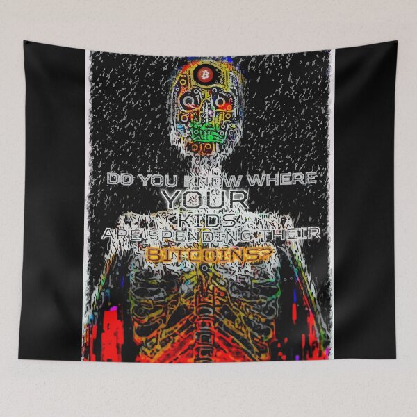 Item preview, Do you know where YOUR KIDS are spending their bitcoins? designed and sold by Jared (rainbowbear) Mansfield.