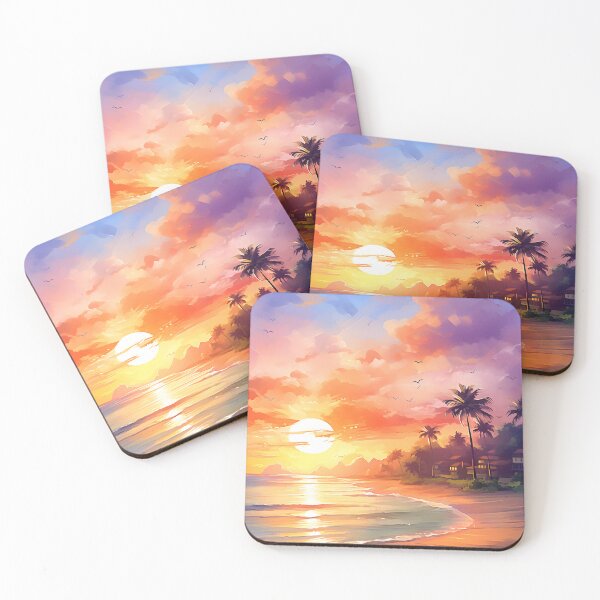 Item preview, Sunset Serenity: A Seaside Watercolor designed and sold by Shirtastically.
