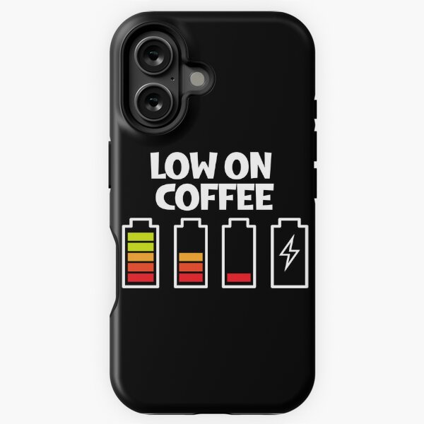 Item preview, Low On Coffee Social Battery designed and sold by ArtFromBeyond.
