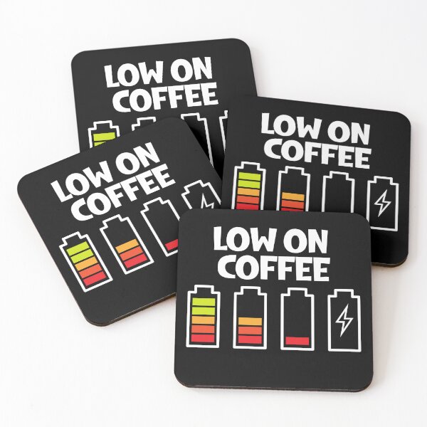 Item preview, Low On Coffee Social Battery designed and sold by ArtFromBeyond.