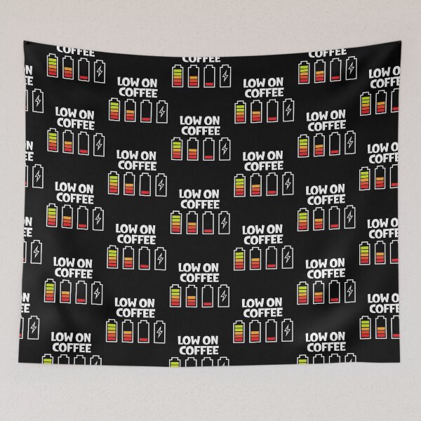 Item preview, Low On Coffee Social Battery designed and sold by ArtFromBeyond.