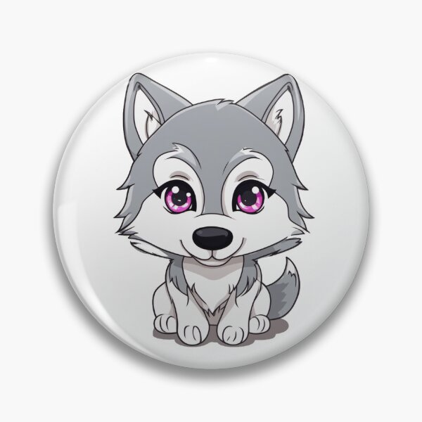 Item preview, Little wolf with pink eyes designed and sold by Realizey.