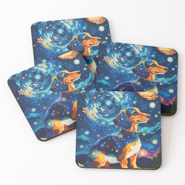Item preview, Van gogh Starry Night Dachshund designed and sold by Vangoholic.