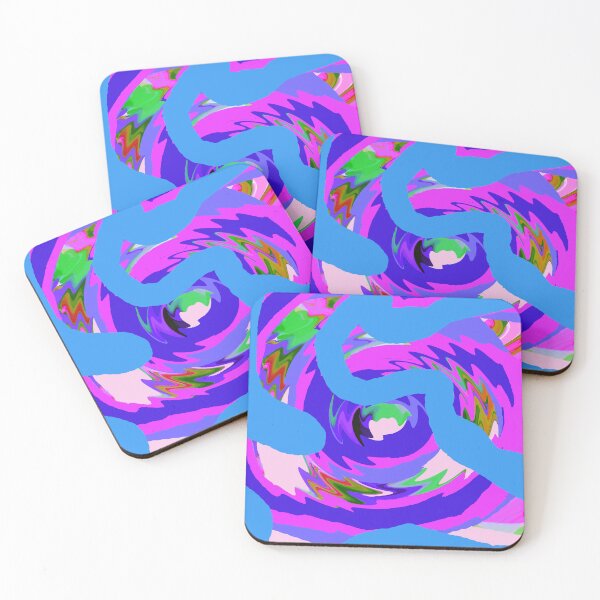 Item preview, Abstract art twirl in blue and violet designed and sold by Maccoticspace.