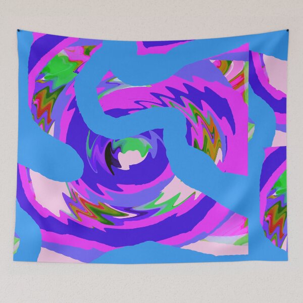 Item preview, Abstract art twirl in blue and violet designed and sold by Maccoticspace.