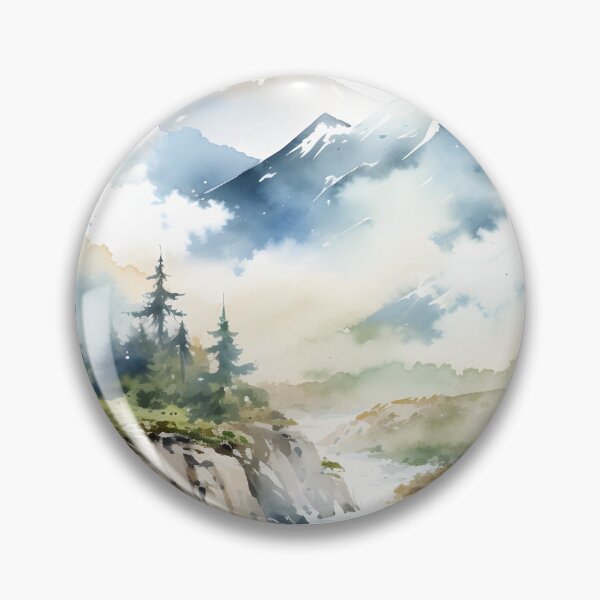 Item preview, Majestic Peaks: Mountain Watercolor designed and sold by Shirtastically.