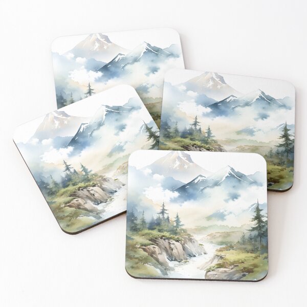 Item preview, Majestic Peaks: Mountain Watercolor designed and sold by Shirtastically.