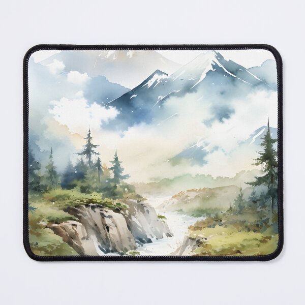 Item preview, Majestic Peaks: Mountain Watercolor designed and sold by Shirtastically.