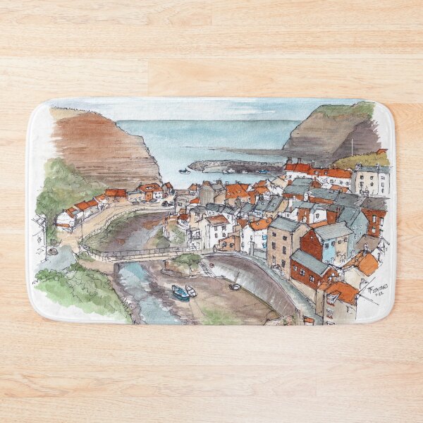 Item preview, Staithes Watercolour designed and sold by Tom Napper Design.