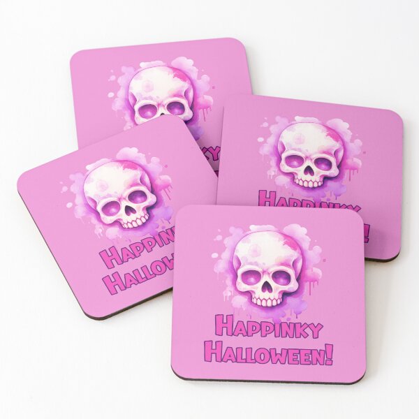 Item preview, Happinky Halloween: Pink Horror Anatomy Skull  designed and sold by EmeraldeaArt.