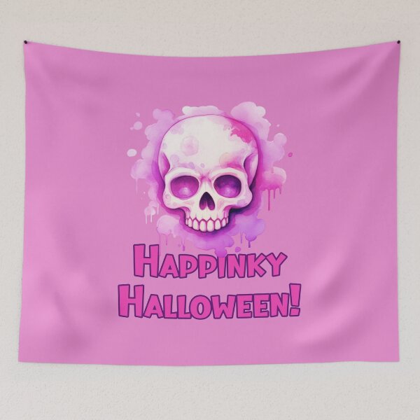 Item preview, Happinky Halloween: Pink Horror Anatomy Skull  designed and sold by EmeraldeaArt.