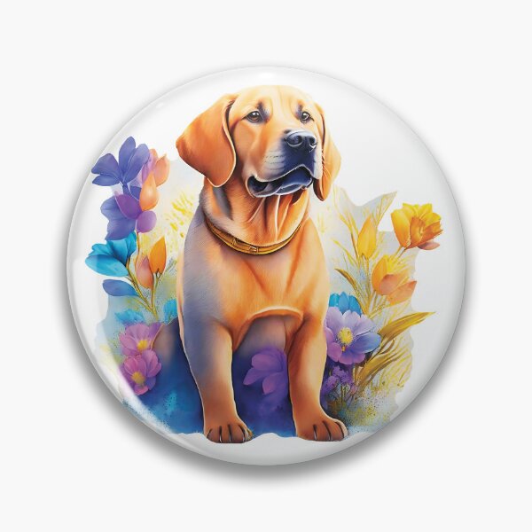 Item preview, Watercolor Labrador Retriever dog with colorful  flowers splash, pop art designed and sold by Iryna-Design.