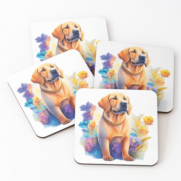 Item preview, Watercolor Labrador Retriever dog with colorful  flowers splash, pop art designed and sold by Iryna-Design.