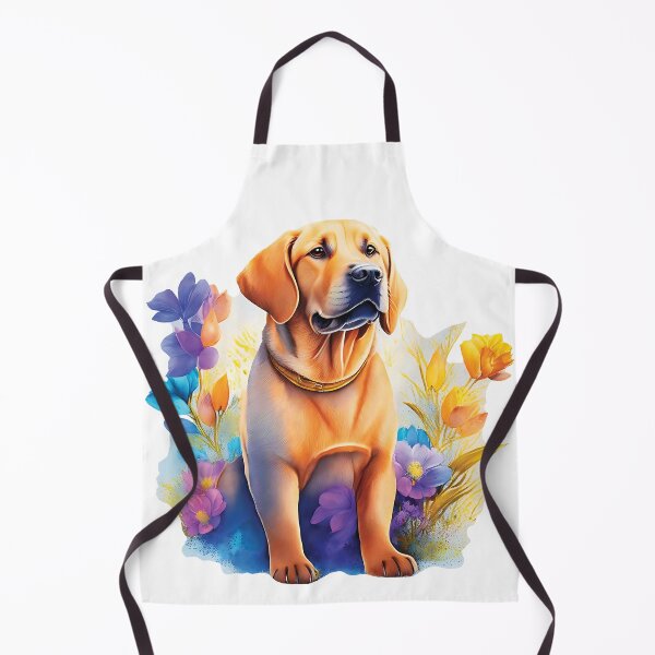 Item preview, Watercolor Labrador Retriever dog with colorful  flowers splash, pop art designed and sold by Iryna-Design.
