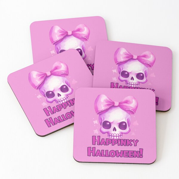 Item preview, Pretty in Pink Skull: Happinky Halloween Edition designed and sold by EmeraldeaArt.