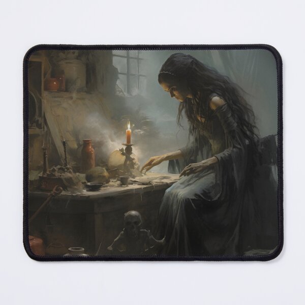 Item preview, Beautiful Fantasy Gothic Witch Preparing a Spell by Candle Light designed and sold by 2Shooze.