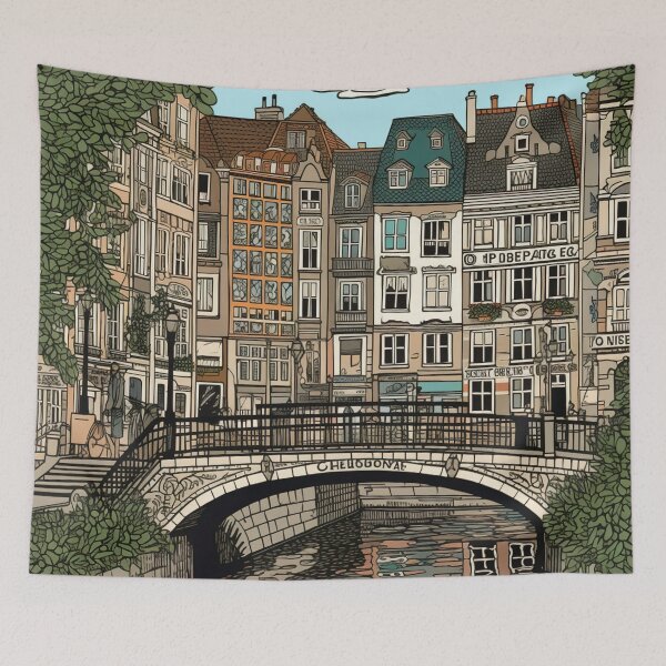 Aperçu de l'œuvre Dessin de la ville de Copenhague créée et vendue par ComicsFactory.