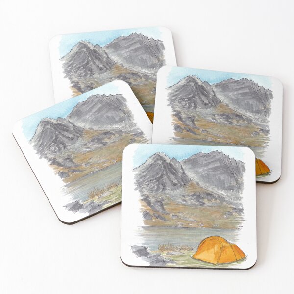 Item preview, Lake Alta Camping Watercolour designed and sold by Tom Napper Design.