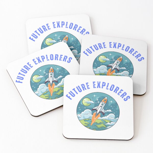 Item preview, Future Explorers Cute Spaceship Space  designed and sold by InkwaveDesigns.