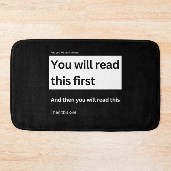 Item preview, Funny Brain Teaser You will read this first  designed and sold by Brasilia.