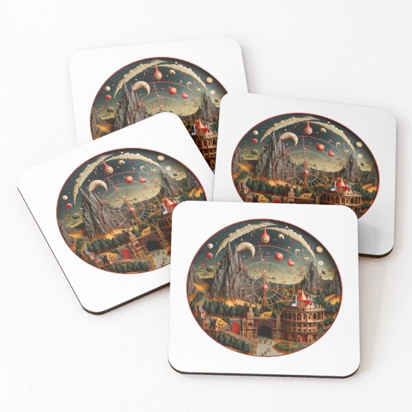 Item preview, Hieronymus Bosch Style Surrealistic Landscape Painting designed and sold by AlanPhotoArt.