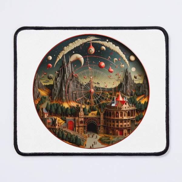Item preview, Hieronymus Bosch Style Surrealistic Landscape Painting designed and sold by AlanPhotoArt.