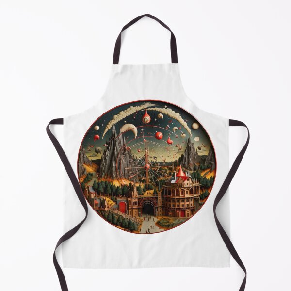 Item preview, Hieronymus Bosch Style Surrealistic Landscape Painting designed and sold by AlanPhotoArt.