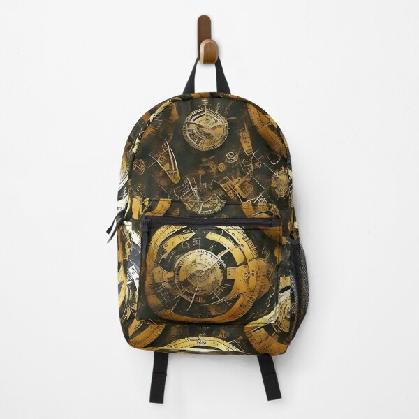 Item preview, Golden disks of metal parts, steampunk style digital pattern designed and sold by LorrieBee.